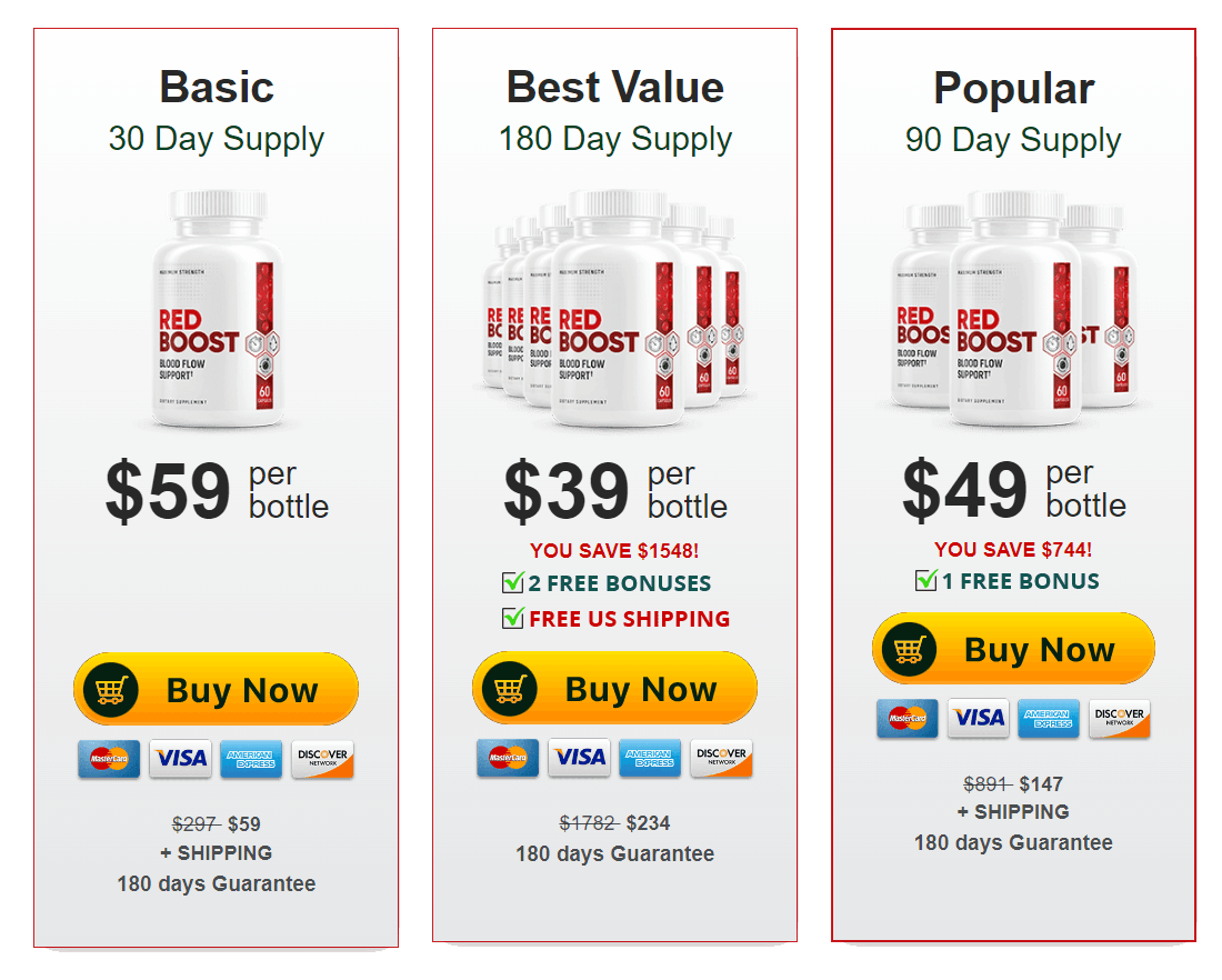 red boost  pricing